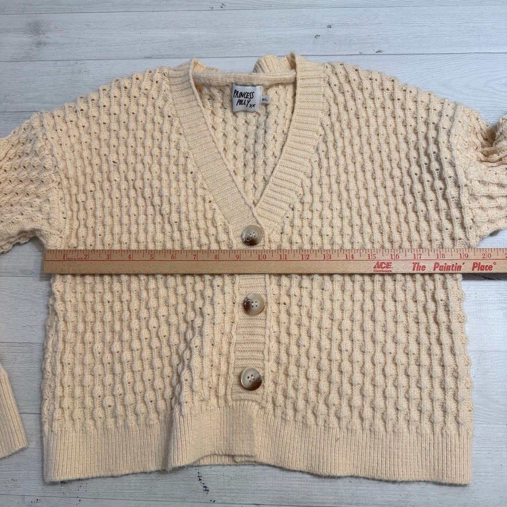 Princess Polly women's knitted bubble cardigan medium large - Picture 9 of 11
